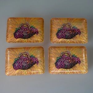 RDE Imports Mini‎ Melamine Tray Set (4)Barbara H Rubin 1989 Grape Basket Italy